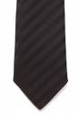 Plain Black Stripe Colour Tie