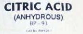 Citric Acid Monohydrate (CAS number 77-92-9 )